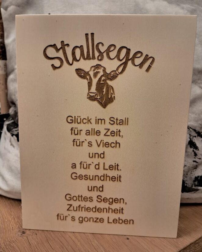 Holzschild “Stallsegen” – Segen für Heim und Stall