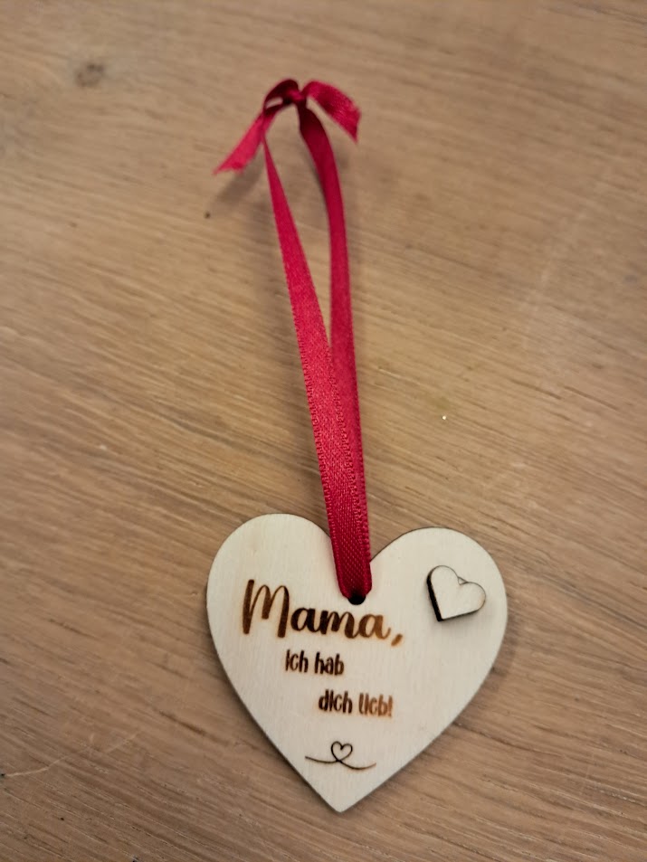 Anhänger „Mama, ich hab dich lieb“ – Ein Herz für die Mama – Bild 2
