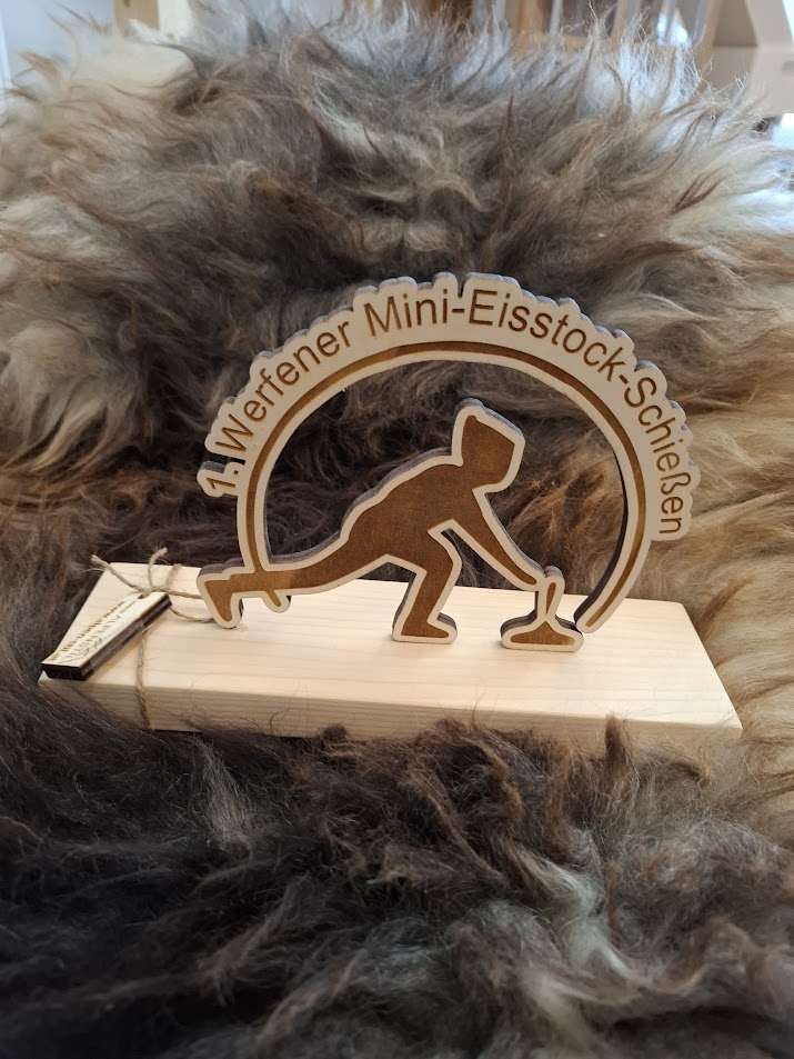 Holz-Pokal auf Sockel - die perfekte Auszeichnung für Sieger!! – Bild 2