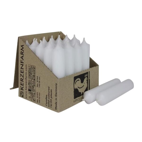Stabkerze 10 cm WEISS