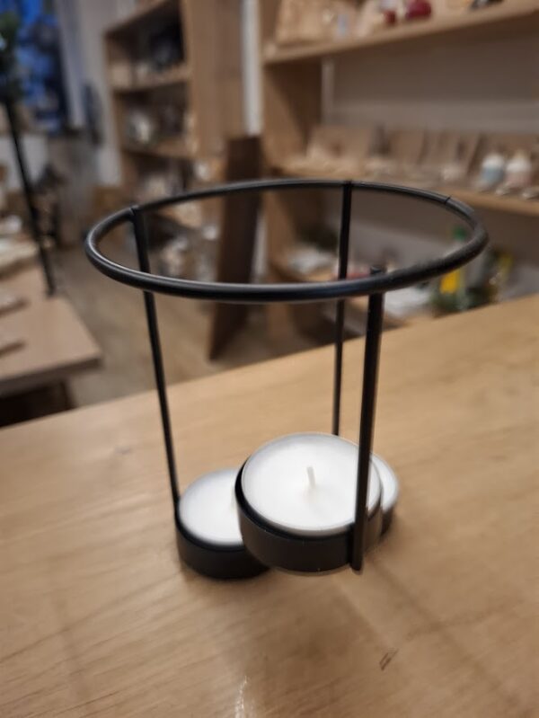 Stilvolle Glaslaterne mit Metalleinsatz Höhe 19 cm – Bild 3