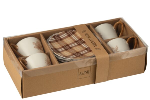 J-Line - elegantes Tassen-Set im herbstlichen Style
