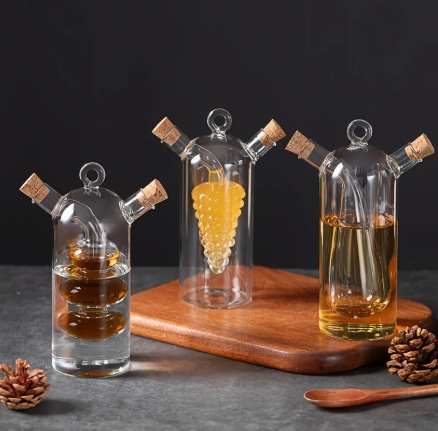 2-in-1 Öl- und Essigspender mit Korkverschluss