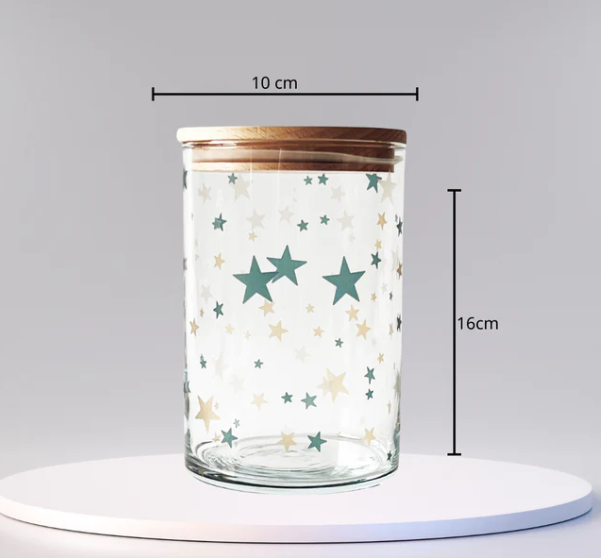 Vorratsglas bunter Sternenzauber – Magie für dein Zuhause - gefertigt von Menschen mit Handicap! – Bild 3
