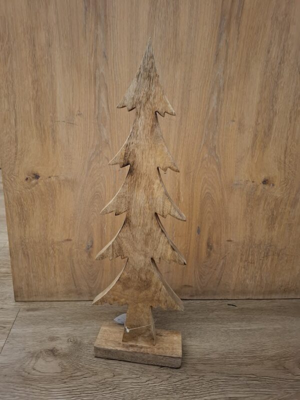 Dekorativer Baum aus Holz auf Sockel – 52 cm hoch – Bild 3