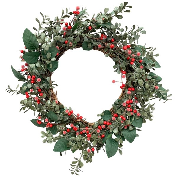 Beerenkranz ArtificialNature – Kunststoff – rot – Ø 52 cm