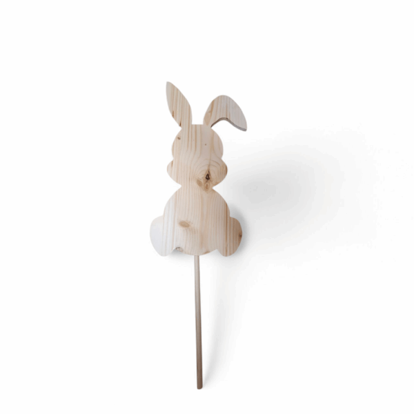 Osterhasen-Gartenstecker mit süßem Blumenpopsch- Höhe ohne Stecker ca 60 cm