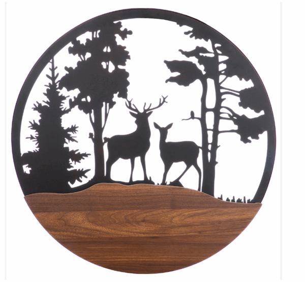 Wandrelief rund "Hirsche im Wald" – Bild 3