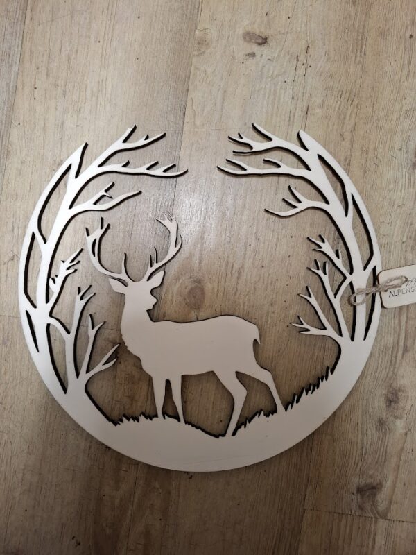 Wandbild "Hirsch" ø32 cm