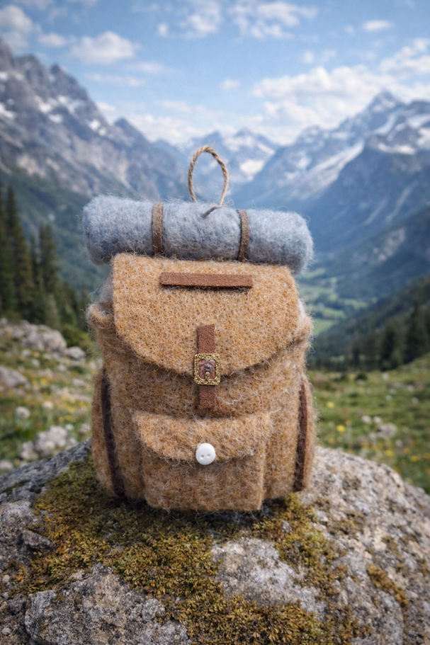 Hänger Rucksack "Bergfreunde" aus Filz