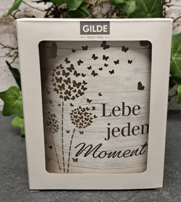 Dekoleuchte LED "Lebe jeden Moment"/"Liebe das Leben" – Bild 4