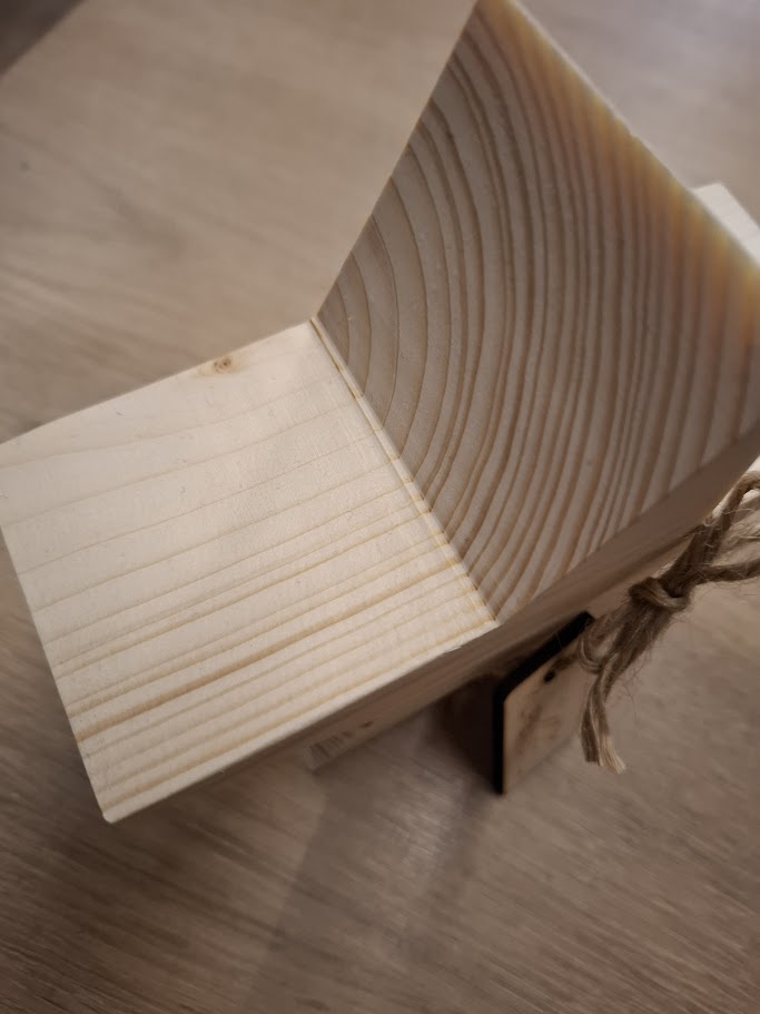 Holzstern natur Höhe 14 cm – Bild 2