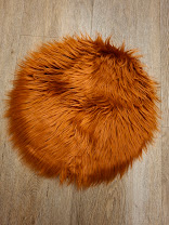 Rundes Kunstfell "Herbst" Rostbraun