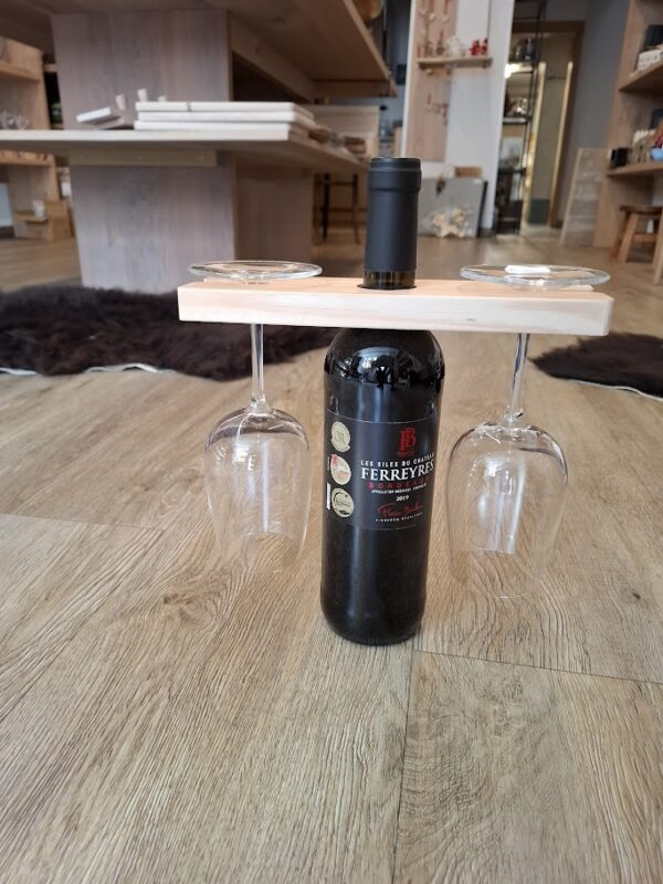 Wein- & Glashalter aus Holz (gerne mit Gravur