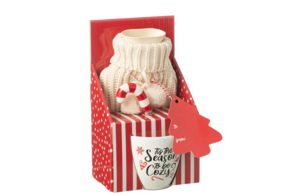 Tasse+Löffel+Wärmflasche in Geschenkbox