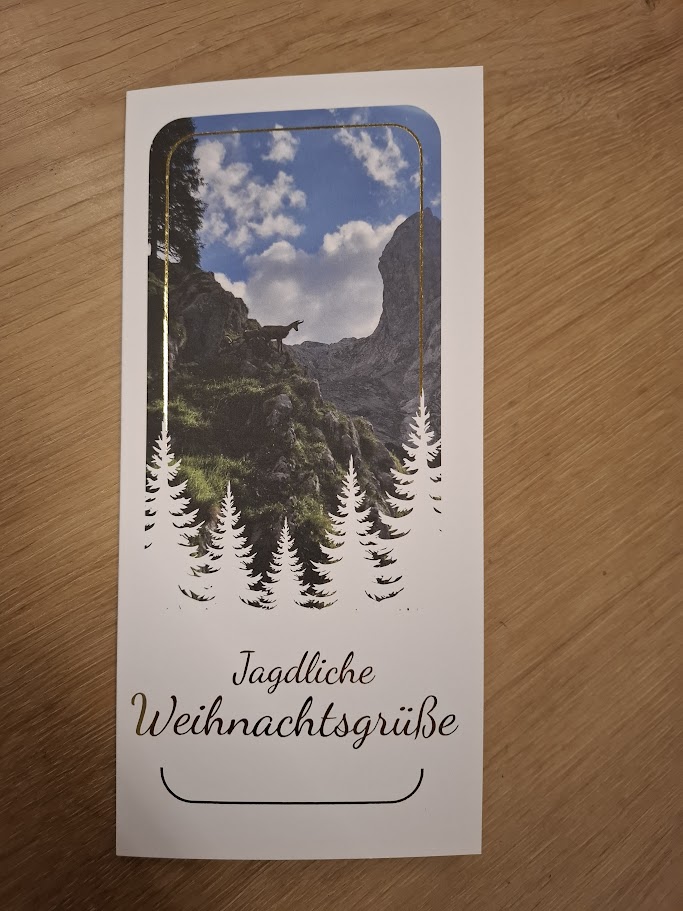 Jagdliche Weihnachtsgrüße – Alpenstil Billet – Bild 3