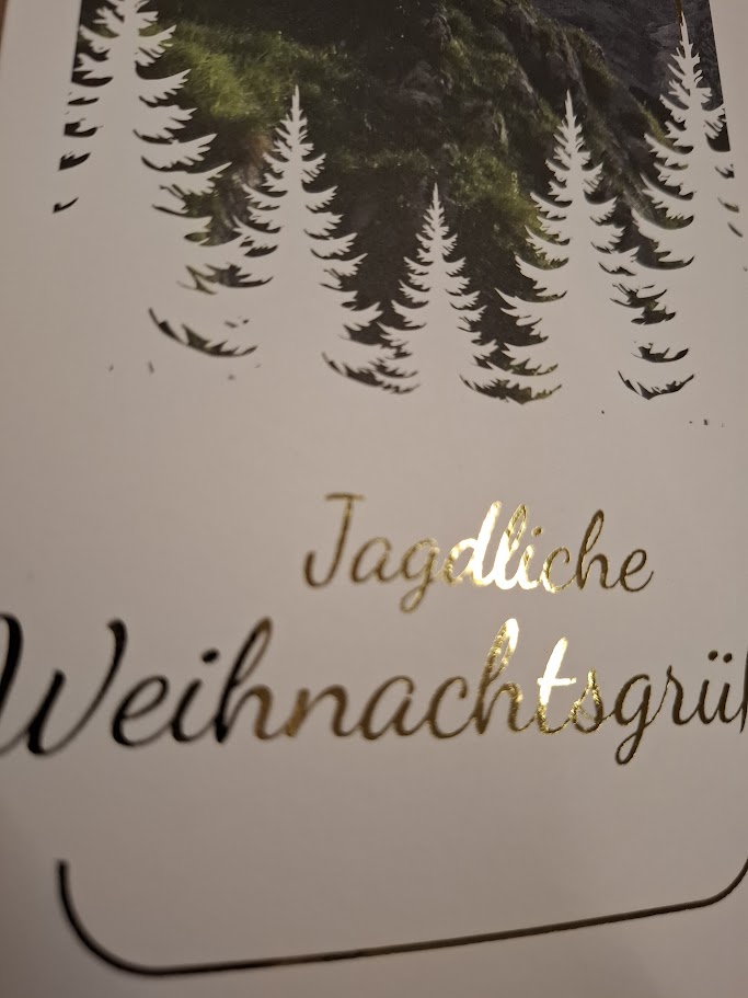 Jagdliche Weihnachtsgrüße – Alpenstil Billet – Bild 2